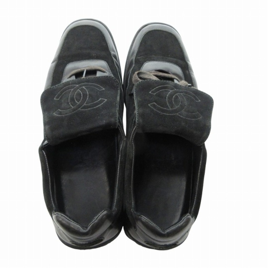 CHANEL - シャネル CHANEL ココマーク スニーカー 黒 約24.5 CHANEL - シャネル CHANEL ココマーク スニーカー 黒 約24.5