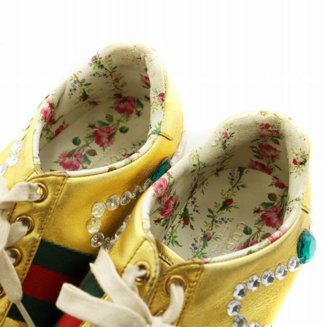 GUCCI - グッチ シェリーライン スニーカー 36.5 ゴールド色 GUCCI - グッチ シェリーライン スニーカー 36.5 ゴールド色