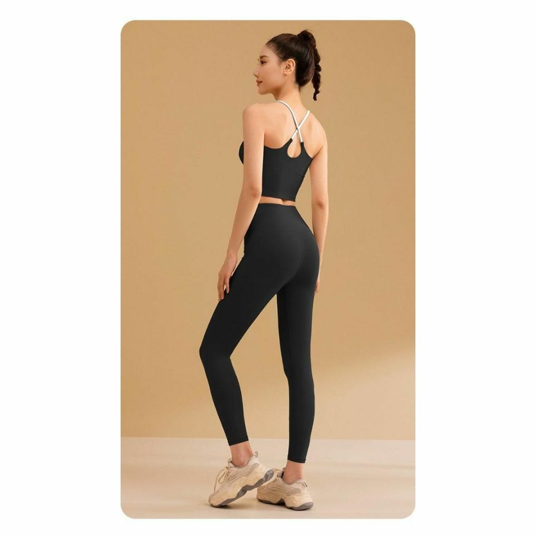 ヨガウェア L セットアップ ブラトップ レギンス ブラック ヨガウェア L セットアップ ブラトップ レギンス ブラック