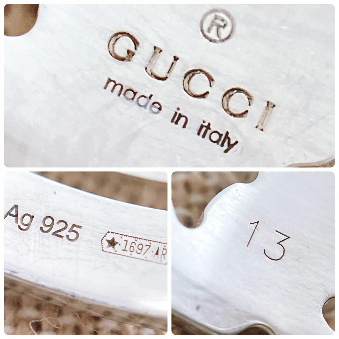 GUCCI - 洗浄済*グッチ GUCCI 925 リング 指輪 シルバー GUCCI - 洗浄済*グッチ GUCCI 925 リング 指輪 シルバー