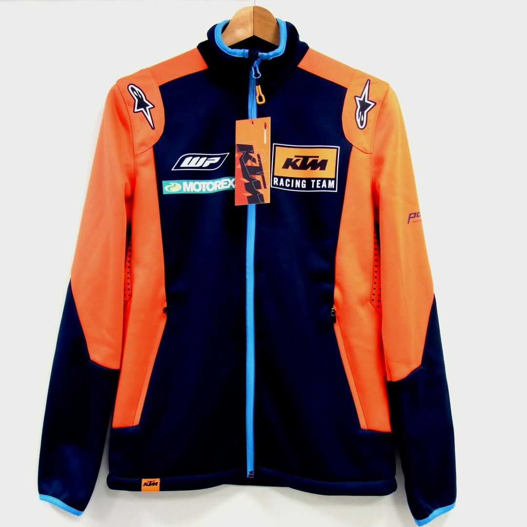美品 KTM RACING TEAM ソフトシェルジャケット オレンジ/黒 XL 新品タグ付き KTM RACING TEAM レプリカチーム ソフトシェル
