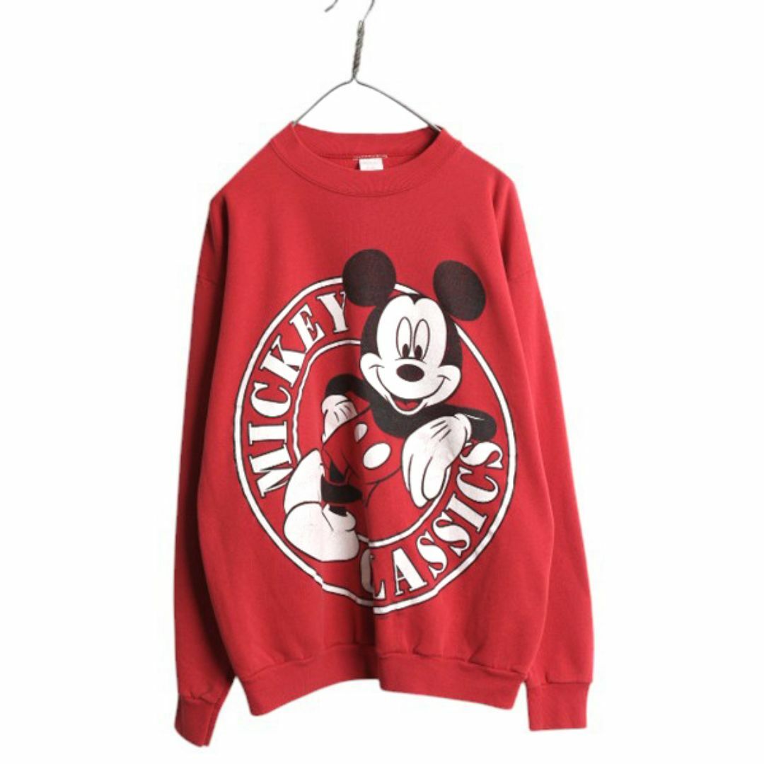 90s USA製 ミッキー プリント スウェット メンズ レディース XL 90s USA製 ミッキー プリント スウェット メンズ レディース XL