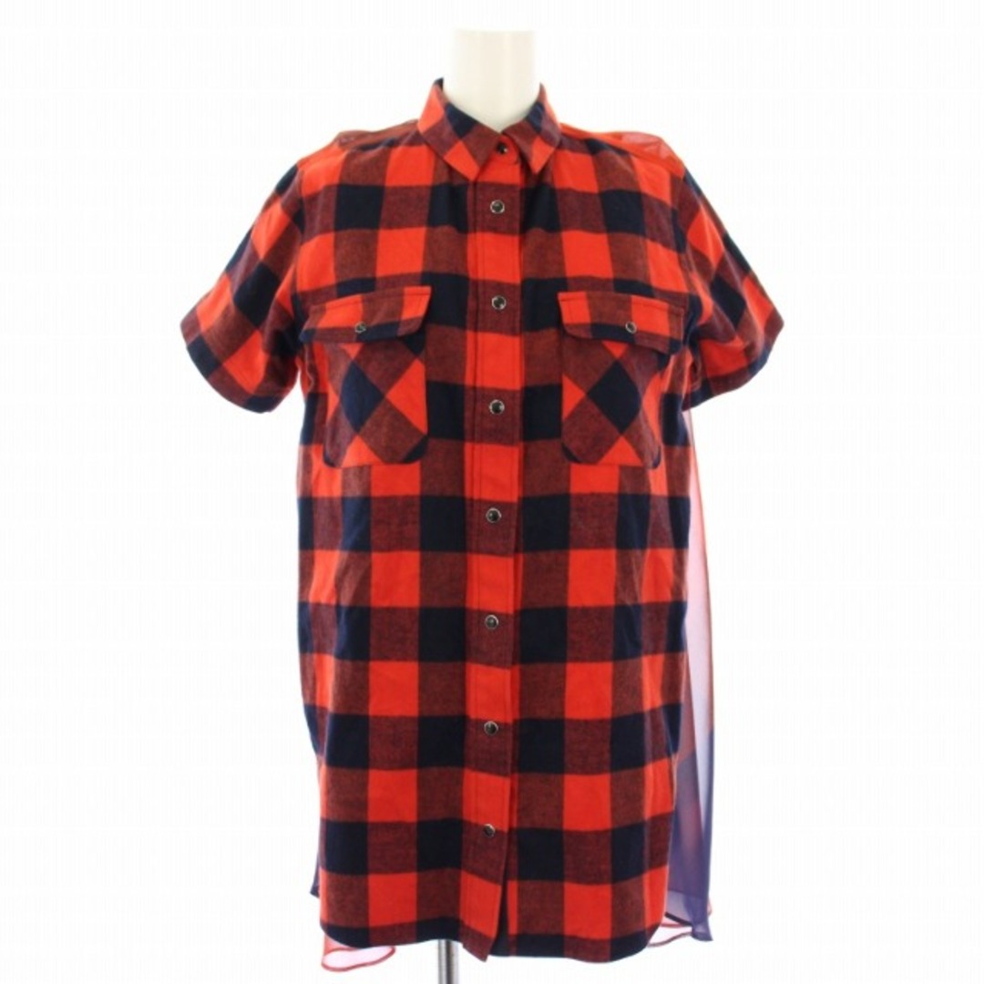 sacai - サカイ sacai シャツ ブロックチェック 半袖 切替 sacai - サカイ sacai シャツ ブロックチェック 半袖 切替