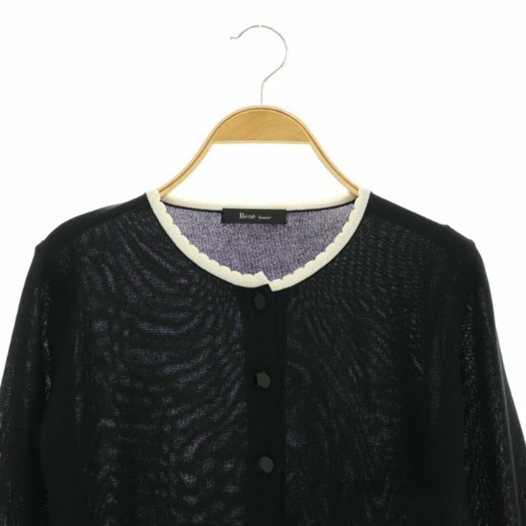 René - ルネ Rene ベーシック バイカラースカラップカーディガン René - ルネ Rene ベーシック バイカラースカラップカーディガン