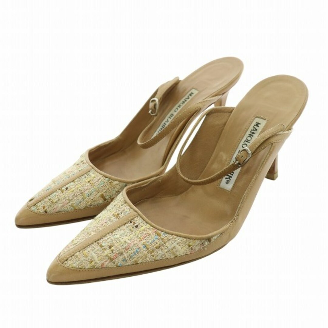 MANOLO BLAHNIK - マノロブラニク ミュール ストラップ 35 22.5 MANOLO BLAHNIK - マノロブラニク ミュール ストラップ 35 22.5