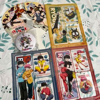 らんま1/2 コラボカフェ限定グッズ　アクリルシート　うちわ　セット(キャラクターグッズ)