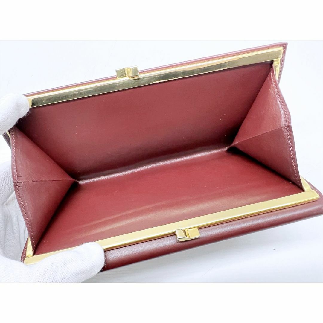 Cartier - Cartier カルティエ マスト がま口 長財布 ボルドー Cartier - Cartier カルティエ マスト がま口 長財布 ボルドー