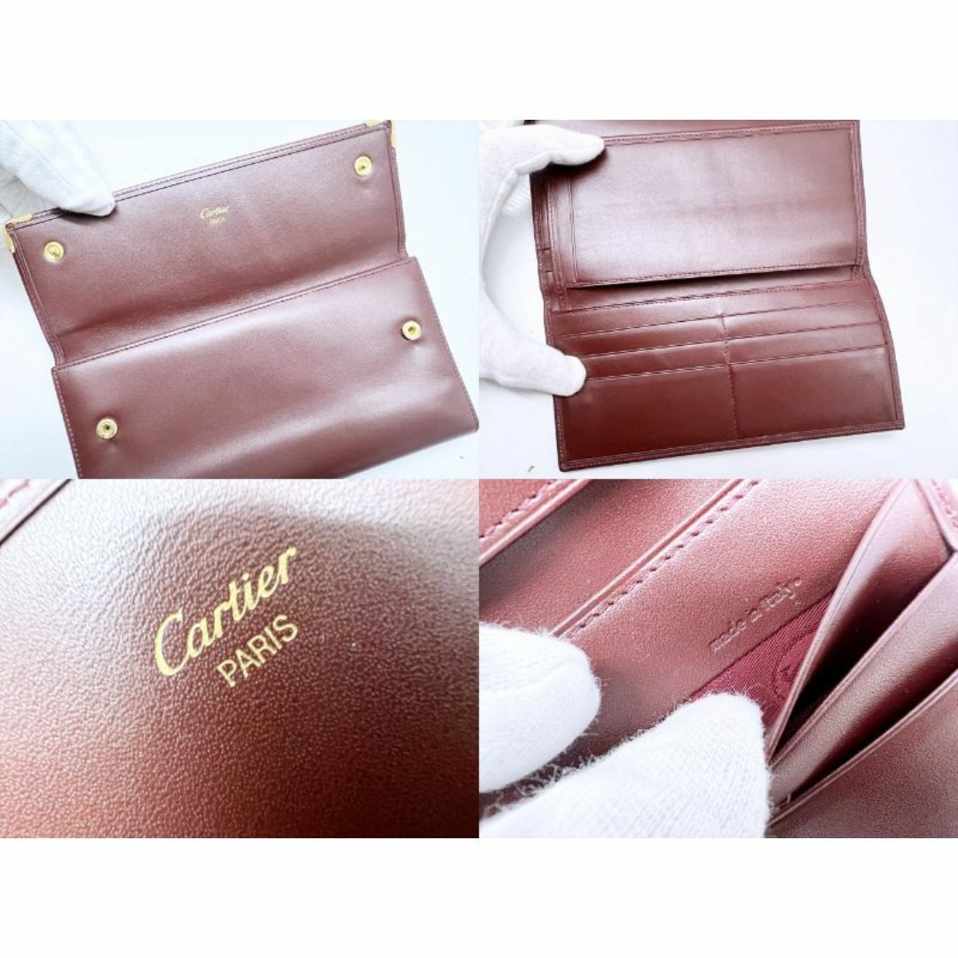 Cartier - Cartier カルティエ マスト がま口 長財布 ボルドー Cartier - Cartier カルティエ マスト がま口 長財布 ボルドー