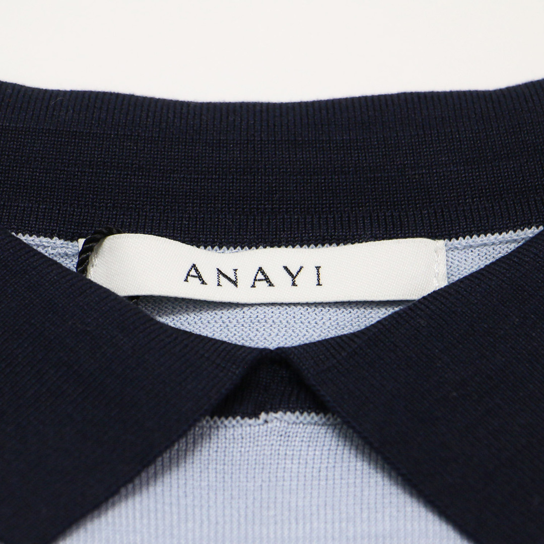 ANAYI - 【新品】ANAYI アナイ ニット ライトブルー ネイビー ANAYI - 【新品】ANAYI アナイ ニット ライトブルー ネイビー