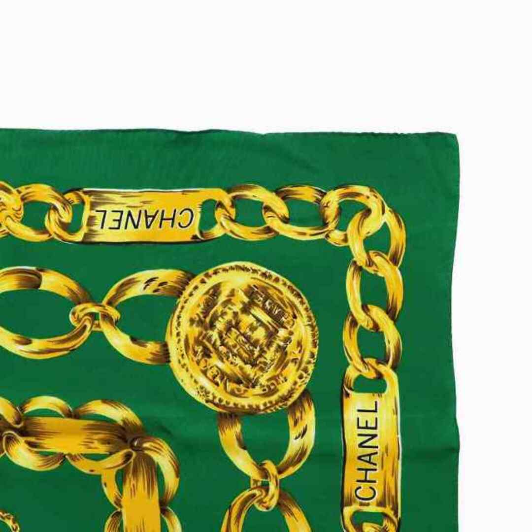 CHANEL - シャネル スカーフ シルク ココマーク チェーン ロゴ CHANEL - シャネル スカーフ シルク ココマーク チェーン ロゴ