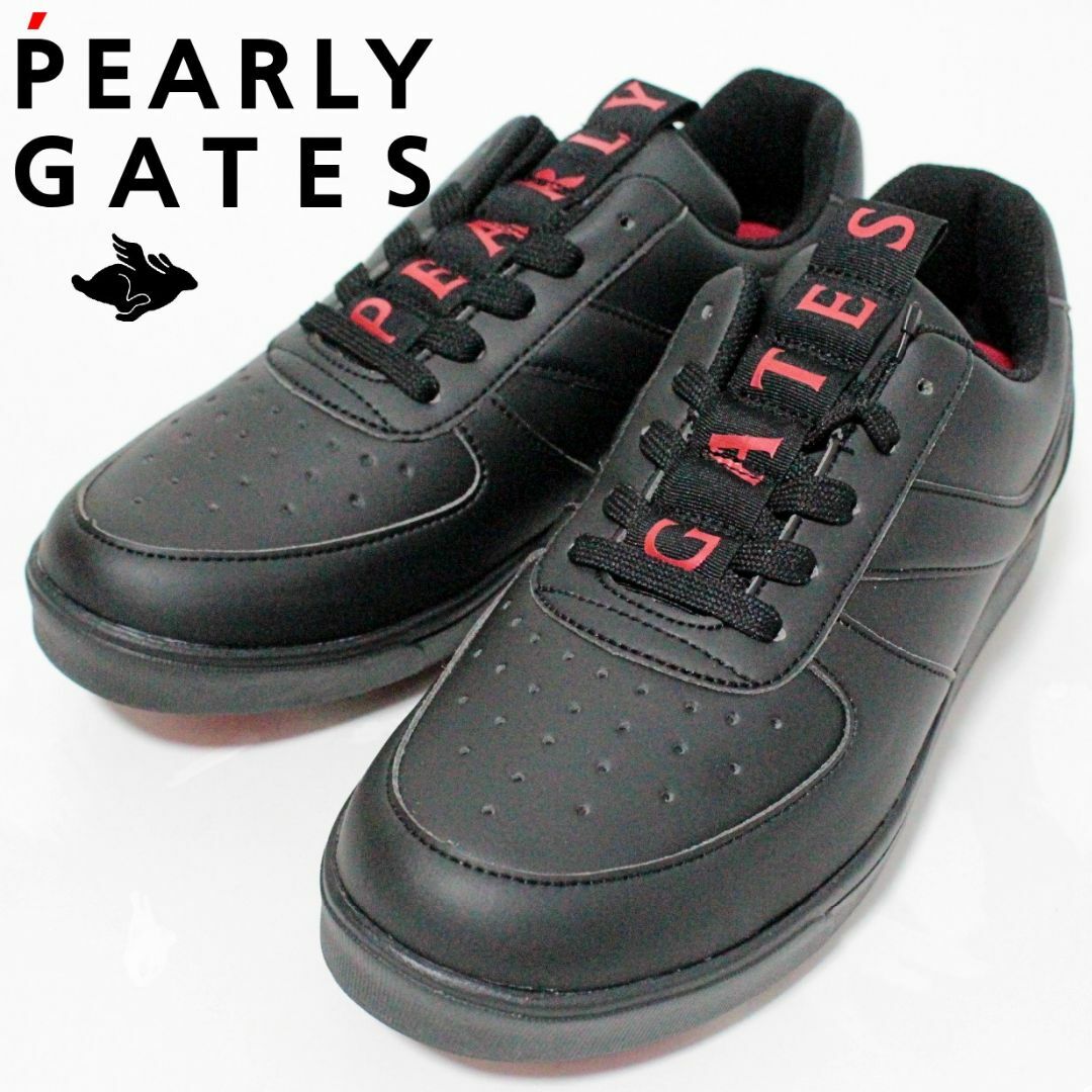 PEARLY GATES - 新品箱付 パーリーゲイツ レンチ付 メゾンロゴ ローカットシューズ 25.5cm