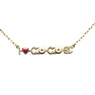 シャネル(CHANEL)の美品 シャネル I LOVE COCO ココマーク ネックレス メッキ レディース CHANEL 【1-0204637】(ネックレス)