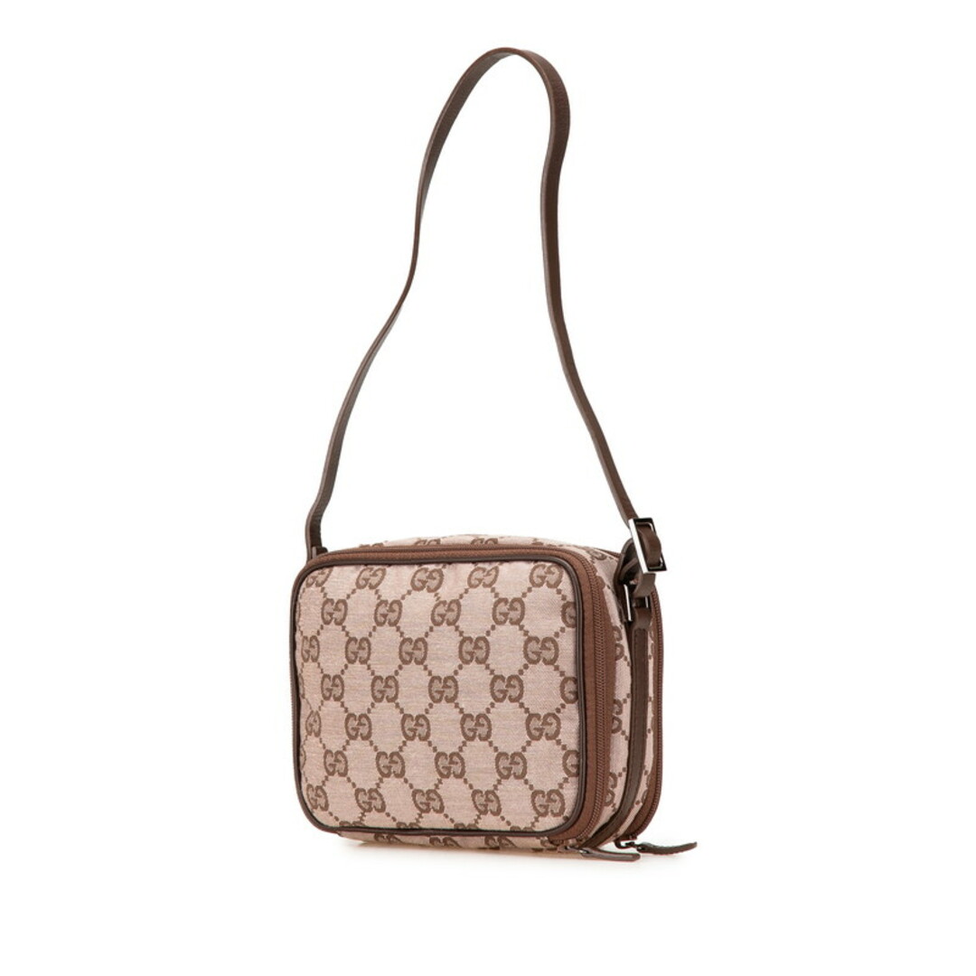 【超歓迎】 GUCCI - 美品 グッチ GGキャンバス ロゴプレート ポーチ ミニ バッグ