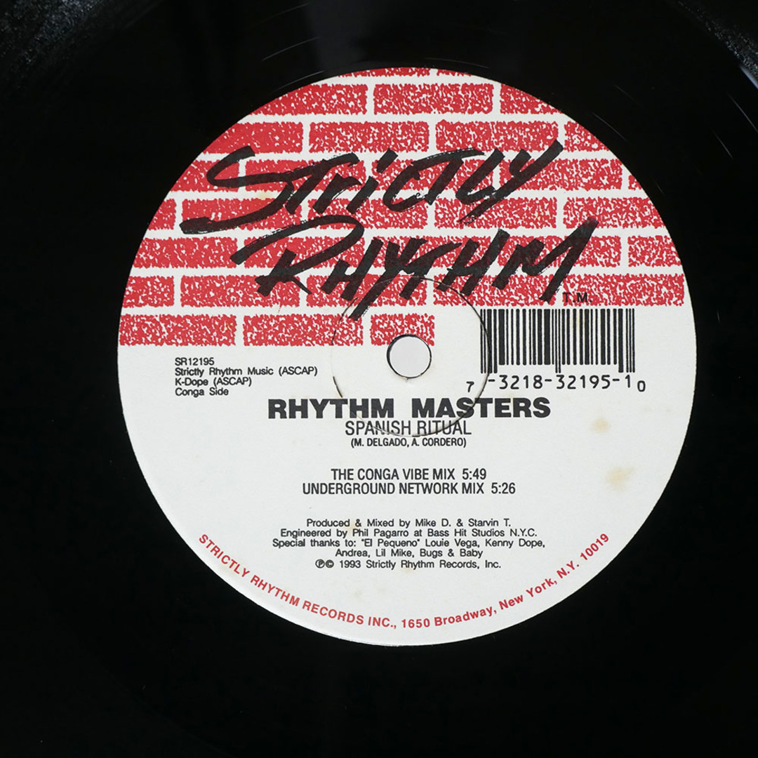THE RHYTHM MASTERS/SPANISH RITUAL/STRICTLY RHYTHM SR12195 12 エンタメ/ホビーのCD(クラブ/ダンス)の商品写真