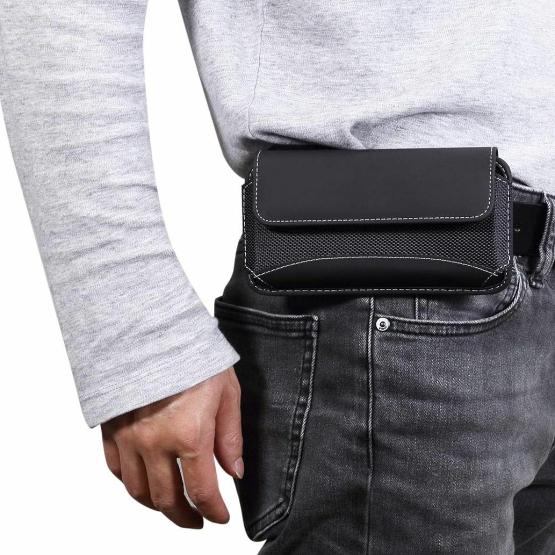 【特価商品】スマホ 横型 ケース ベルト通 ホルダー ポーチ 対応機種 iPho スマホ/家電/カメラのスマホアクセサリー(その他)の商品写真