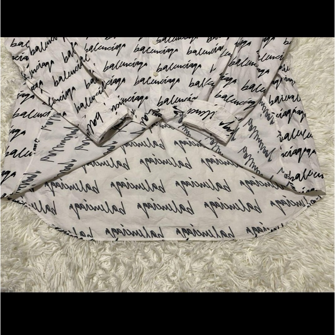 BALENCIAGA - 美品 大きい バレンシアガ スクリブル ロゴ BALENCIAGA - 美品 大きい バレンシアガ スクリブル ロゴ