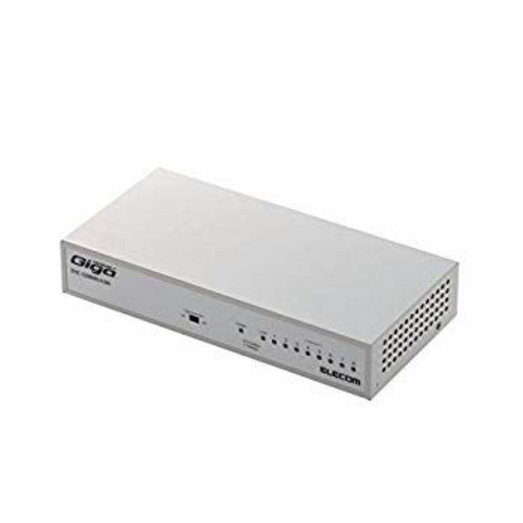エレコム スイッチングハブ ギガビット 8ポート マグネット付き 電源内蔵 金属筺体 EHC-G08MN-HJW qqffhab スマホ/家電/カメラのPC/タブレット(PC周辺機器)の商品写真