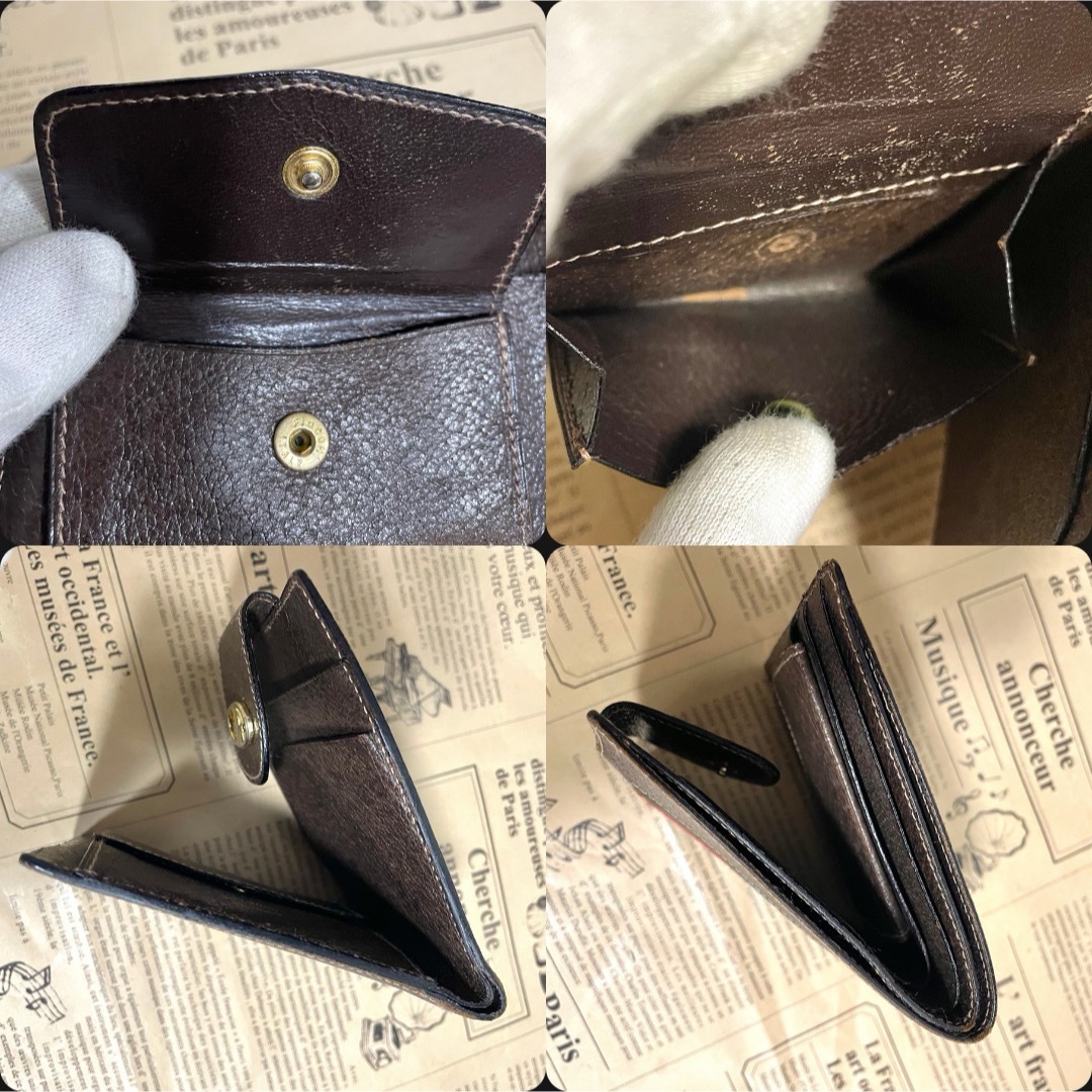 GUCCI - GUCCI 二つ折り財布 ブラウン グッチ 財布 オールド GUCCI - GUCCI 二つ折り財布 ブラウン グッチ 財布 オールド