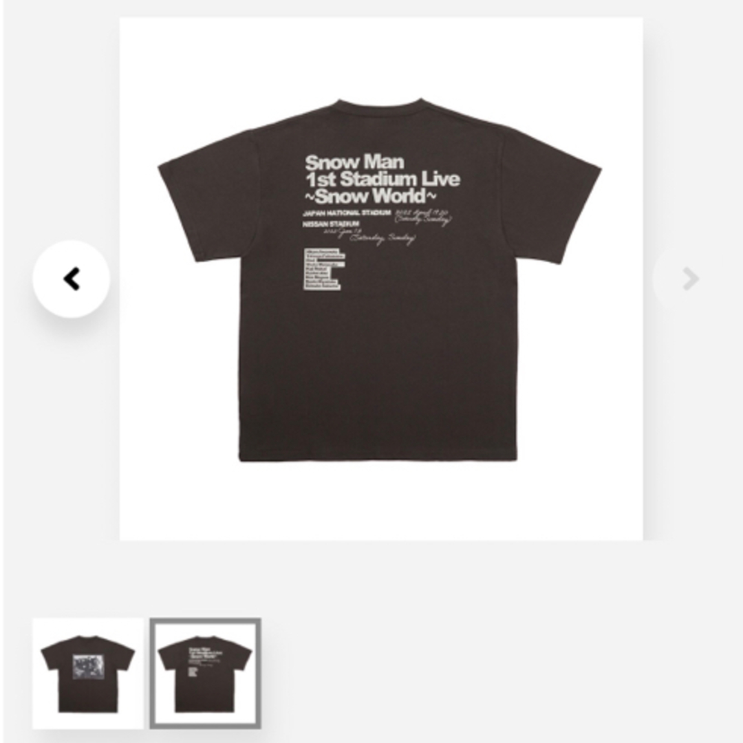 Snow Man - SnowMan Tシャツ 肖像ver. 黒 ブラック Snow Worldの Snow Man - SnowMan Tシャツ 肖像ver. 黒 ブラック Snow Worldの