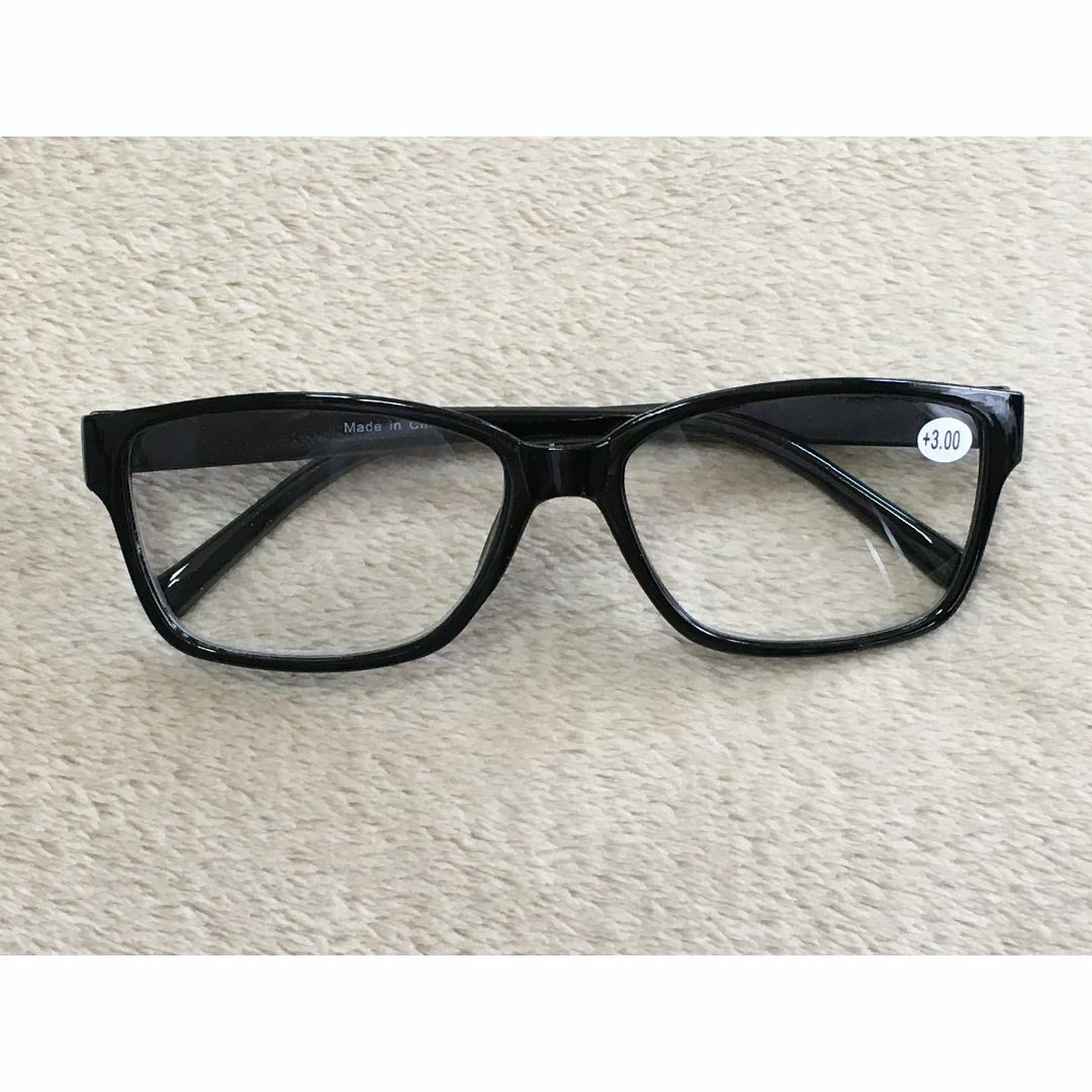 老眼鏡 +3.00 READING GLASSES ブラック ウエリントン メンズのファッション小物(サングラス/メガネ)の商品写真