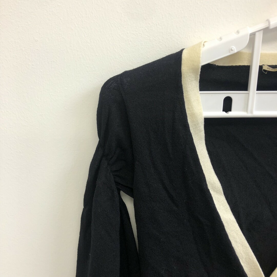 BALENCIAGA - 【BALENCIAGA】バレンシアガ カーディガン 長袖カーディガン 34 黒 バイカラー BALENCIAGA - 【BALENCIAGA】バレンシアガ カーディガン 長袖