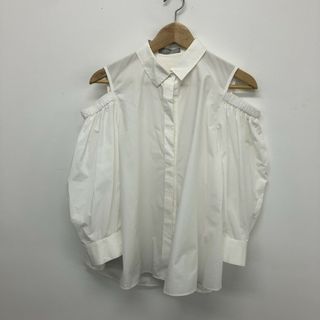 【DAMA collection】ダーマコレクション　白　13R　ブラウス　長袖トップス　シャツ　無地　シンプル(シャツ/ブラウス(長袖/七分))