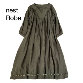 nest Robe - ネストローブ♡起毛リネンフレアジャンパースカート nest Robe - ネストローブ♡起毛リネンフレアジャンパースカート