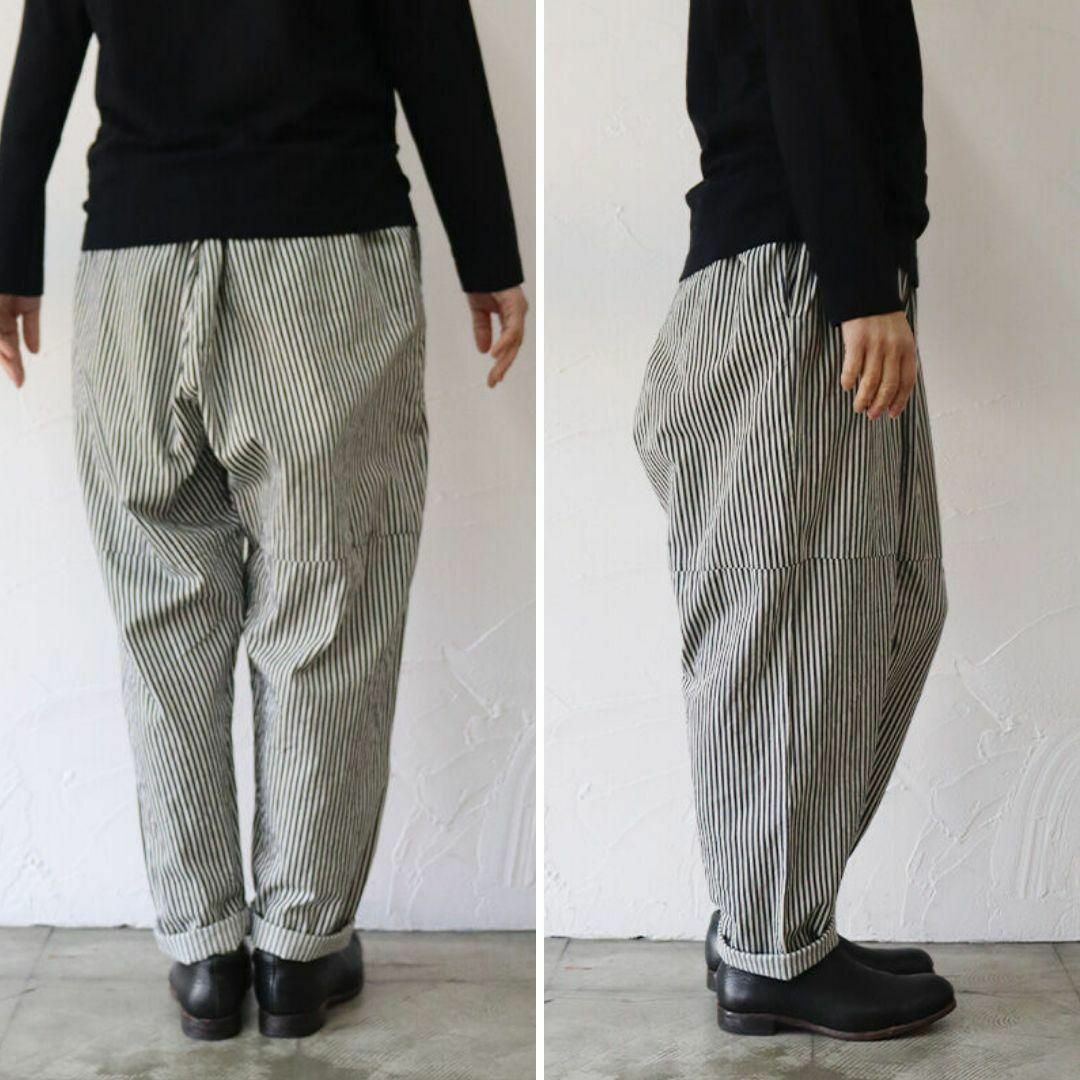 homspun - 美品 ホームスパン 6ozヒッコリーギャザーパンツ homspun - 美品 ホームスパン 6ozヒッコリーギャザーパンツ