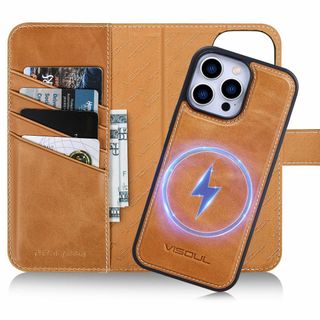 【色:カーキ（分離式）】VISOUL iPhone16 ProMax 対応ケース(その他)