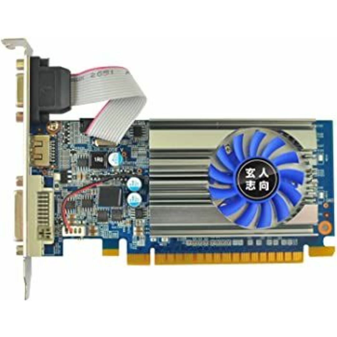 玄人志向 ビデオカードGEFORCE GT 710搭載 ロープロファイル 空冷FAN GF-GT710-E1GB/LP スマホ/家電/カメラのPC/タブレット(PCパーツ)の商品写真