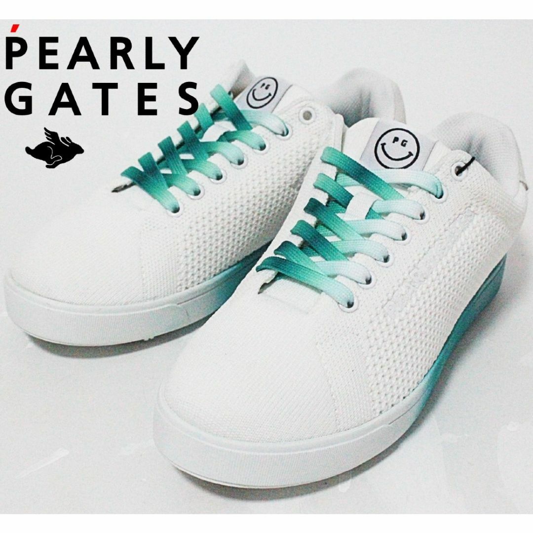 PEARLY GATES - 新品箱付 パーリーゲイツ スマイルニット ローカットシューズ 23.5cm 白