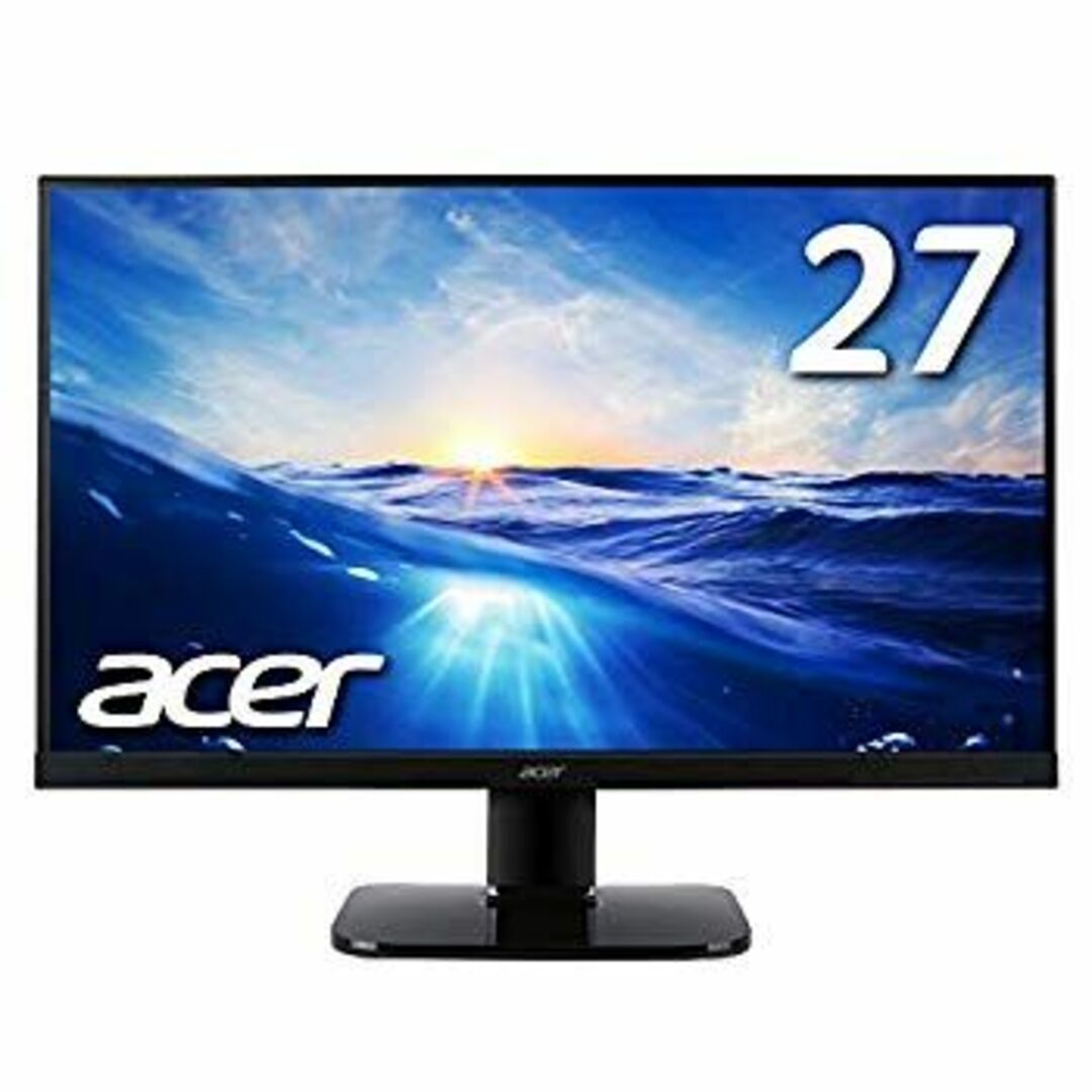 Acer モニター ディスプレイ KA270HAbmidx 27インチ フレームレス VA HDMI端子対応 スピーカー内蔵 ブルーライト軽減 2zzhgl6 スマホ/家電/カメラのPC/タブレット(ディスプレイ)の商品写真