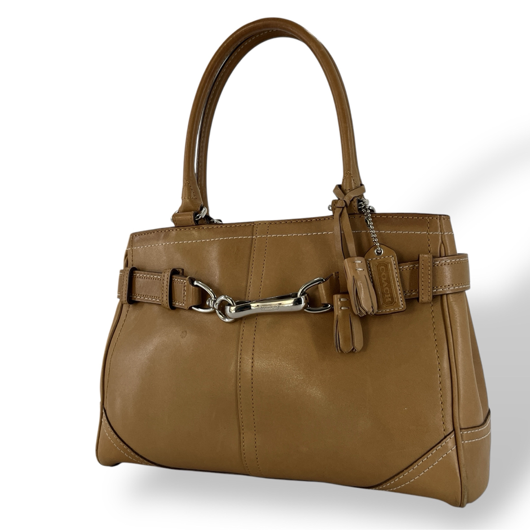 COACH - コーチ ハンドバッグ 肩掛け可 ミニトート タッセル COACH - コーチ ハンドバッグ 肩掛け可 ミニトート タッセル