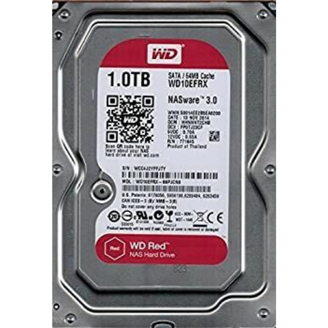 2PR7551 - WD Red WD10EFRX 1 TB 3.5quot; Internal Hard Drive [並行輸入品]