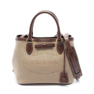 PRADA - プラダ LOGO JACQUARD ロゴジャガード ハンドバッグの