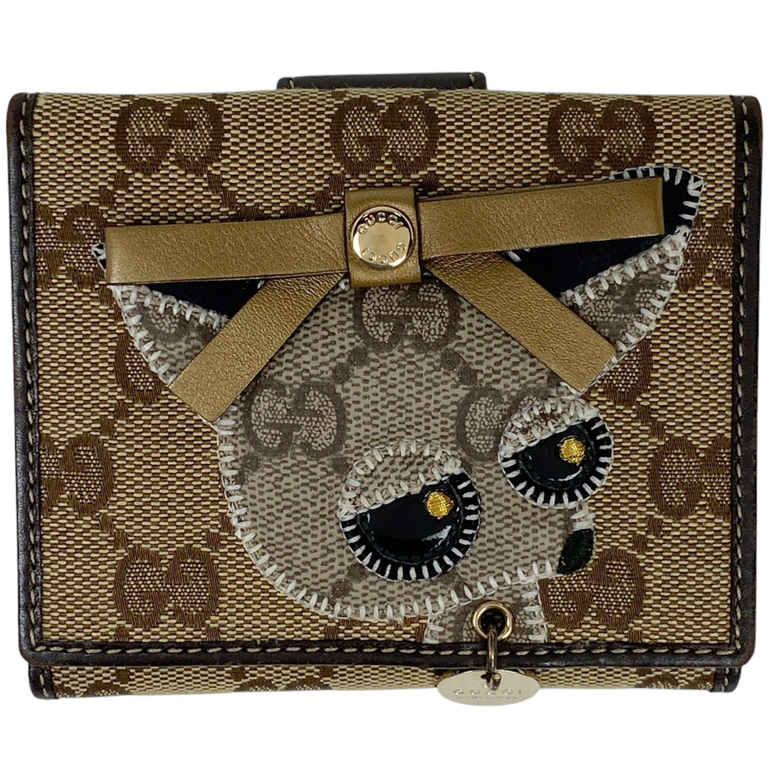 GUCCI - グッチ GG柄 二つ折り長財布 レディース 【中古】の通販 GUCCI - グッチ GG柄 二つ折り長財布 レディース 【中古】の通販