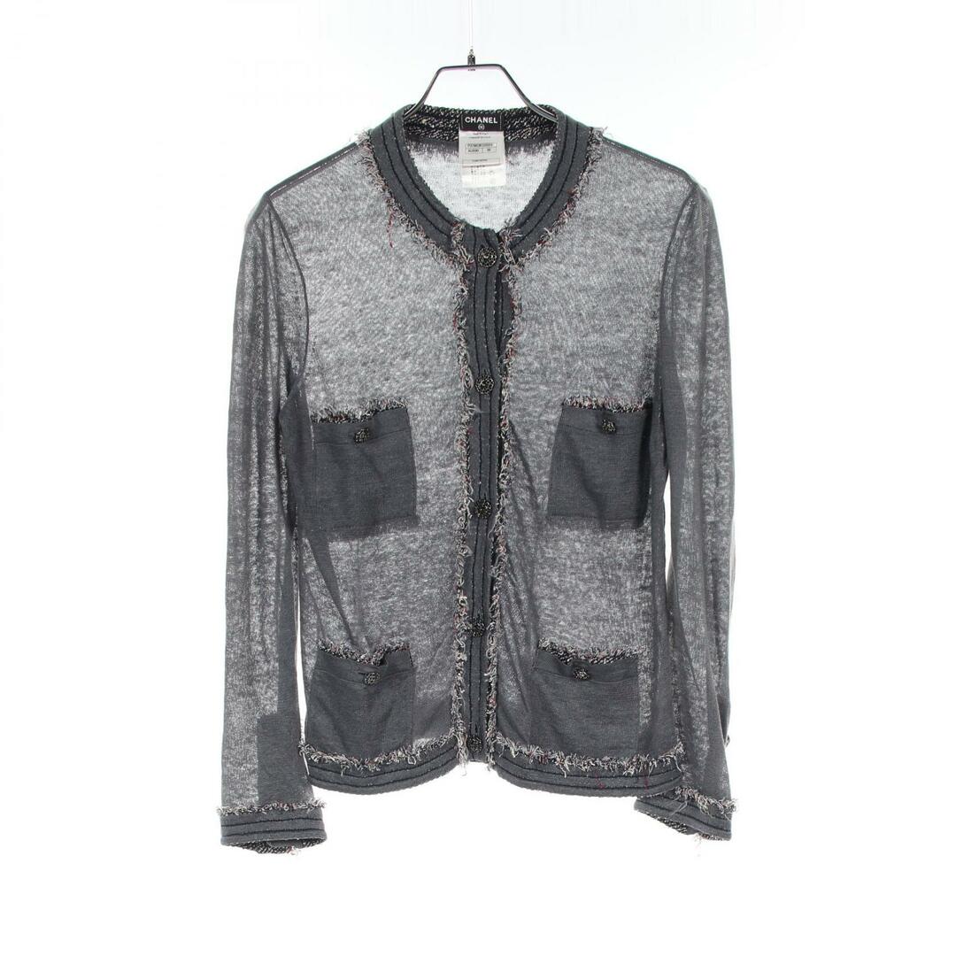 CHANEL - シャネル ツイードトリム カーディガンの通販 by CHANEL - シャネル ツイードトリム カーディガンの通販 by