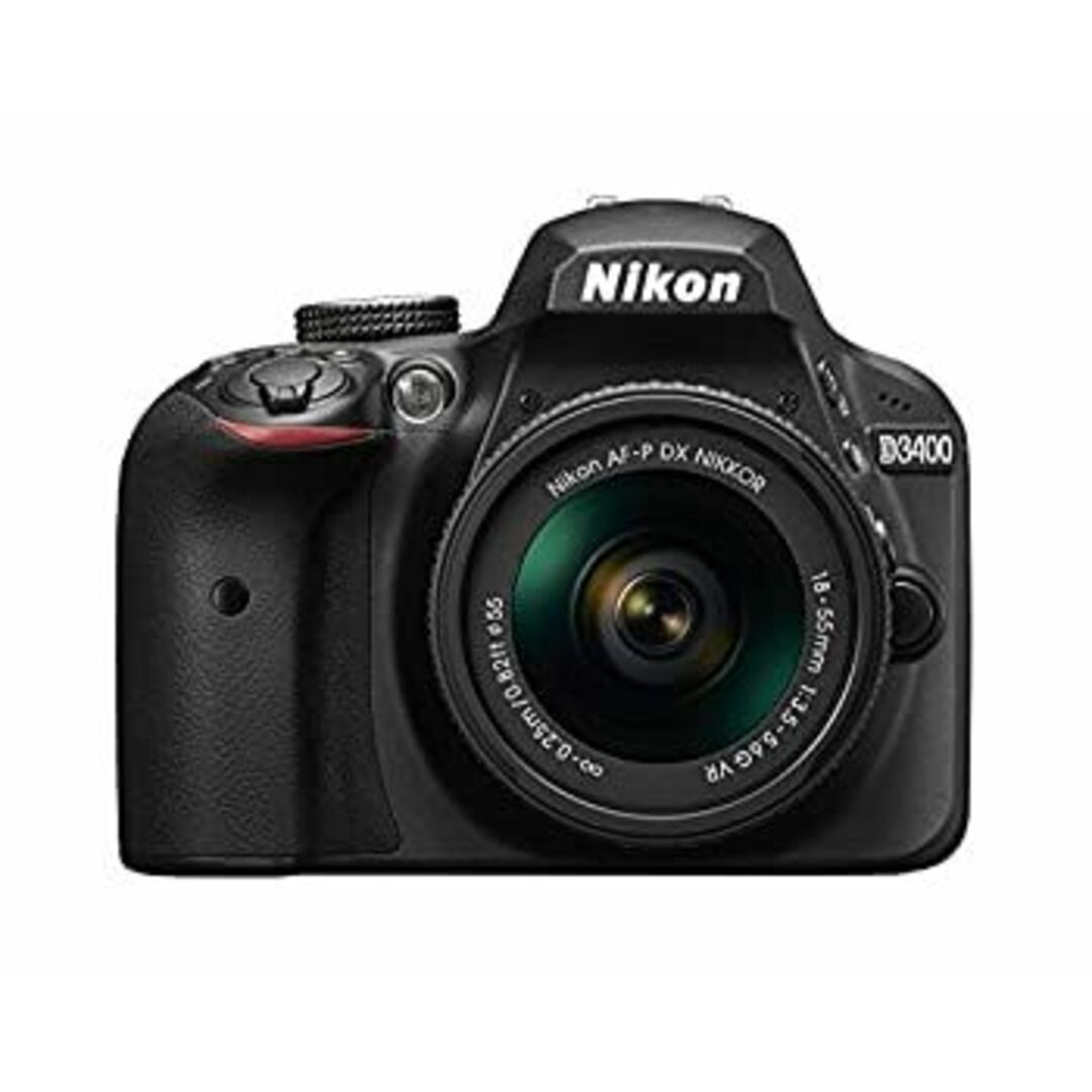 Nikon D3400 デジタル一眼レフカメラ AF-P DX NIKKOR 18-55mm f/3.5-5.6G VRレンズ付き ブラック (認定リファービッシュ品) スマホ/家電/カメラのカメラ(デジタル一眼)の商品写真