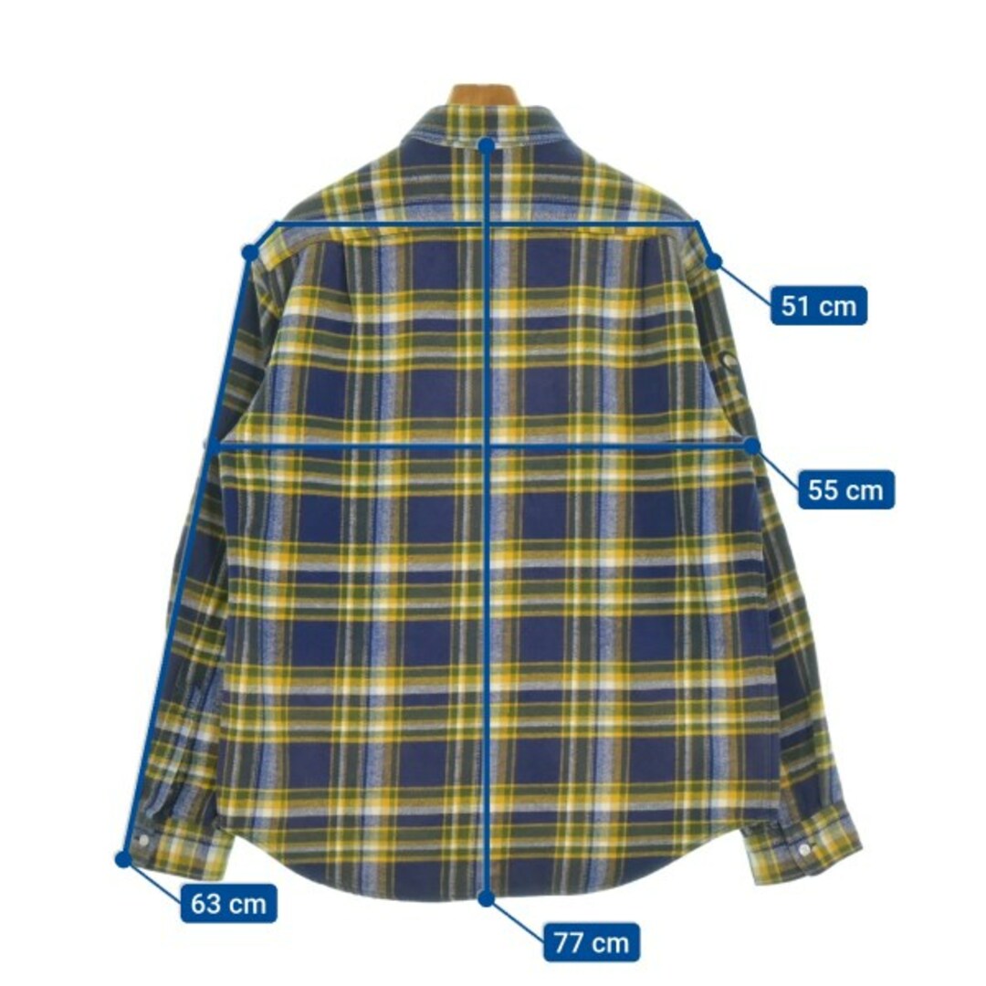 Supreme - Supreme シュプリーム カジュアルシャツ M 紺x黄x緑 Supreme - Supreme シュプリーム カジュアルシャツ M 紺x黄x緑
