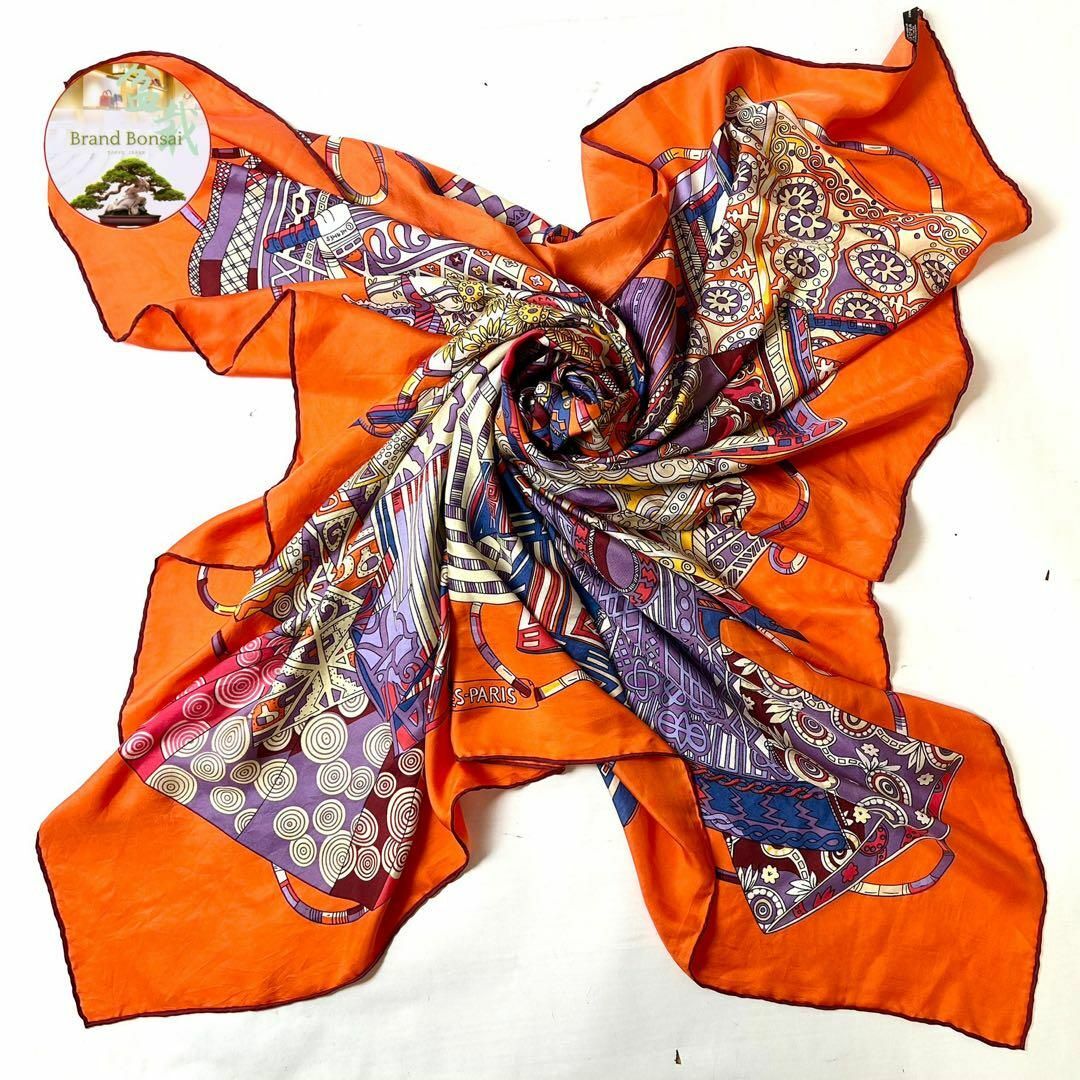 HERMES - エルメス カレ140 VOYAGE EN ETOFFES HERMES - エルメス カレ140 VOYAGE EN ETOFFES