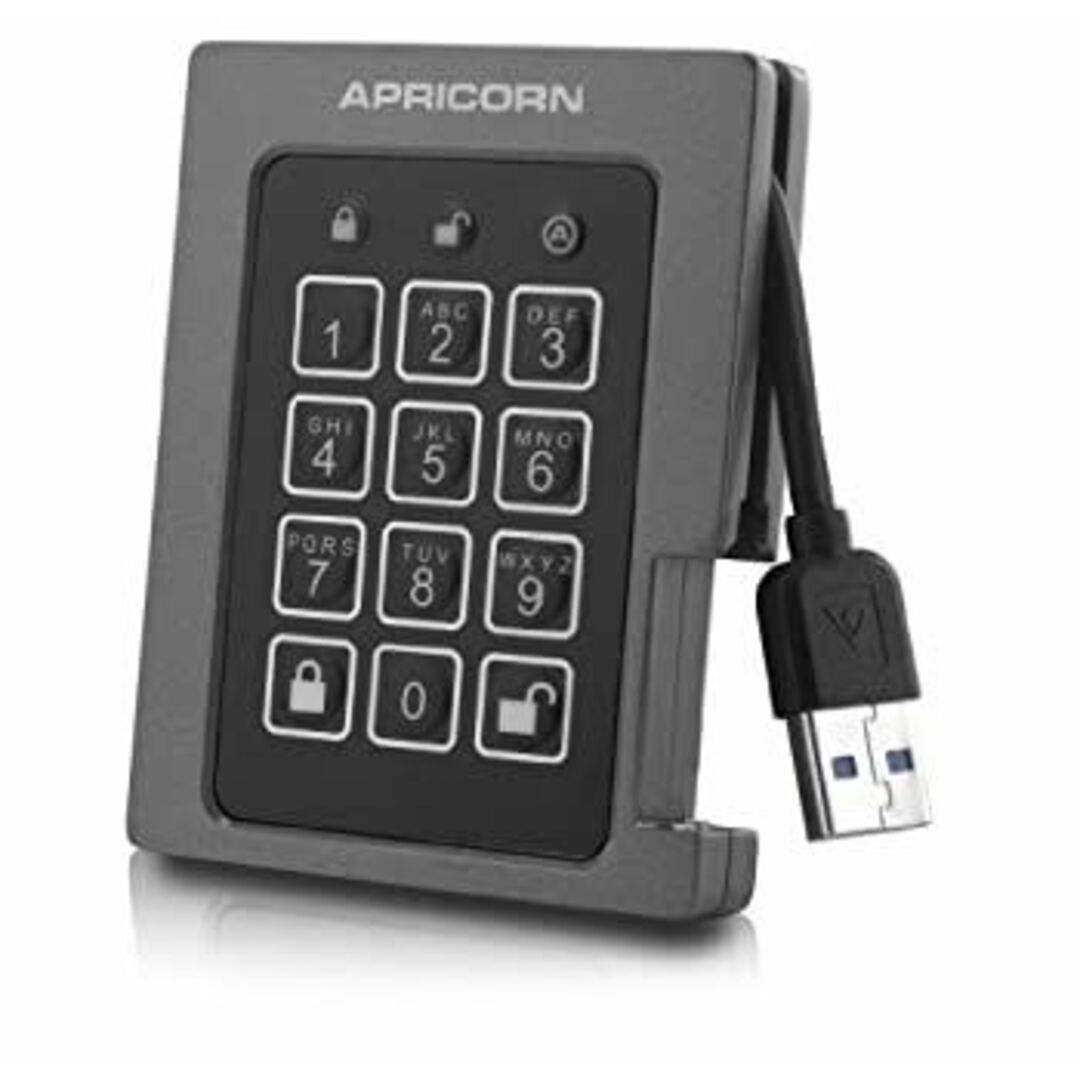 Apricorn Aegis Padlock SSD - USB 3.0, A25-3PL256-240F ポータブルストレージ 日本正規代理店品 HD1373 ASSD-3PL256-240F スマホ/家電/カメラのPC/タブレット(その他)の商品写真