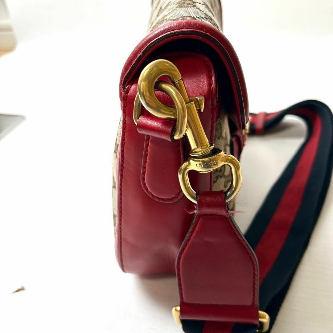 GUCCI - グッチ ホースビット GGキャンバス シェリーライン GUCCI - グッチ ホースビット GGキャンバス シェリーライン