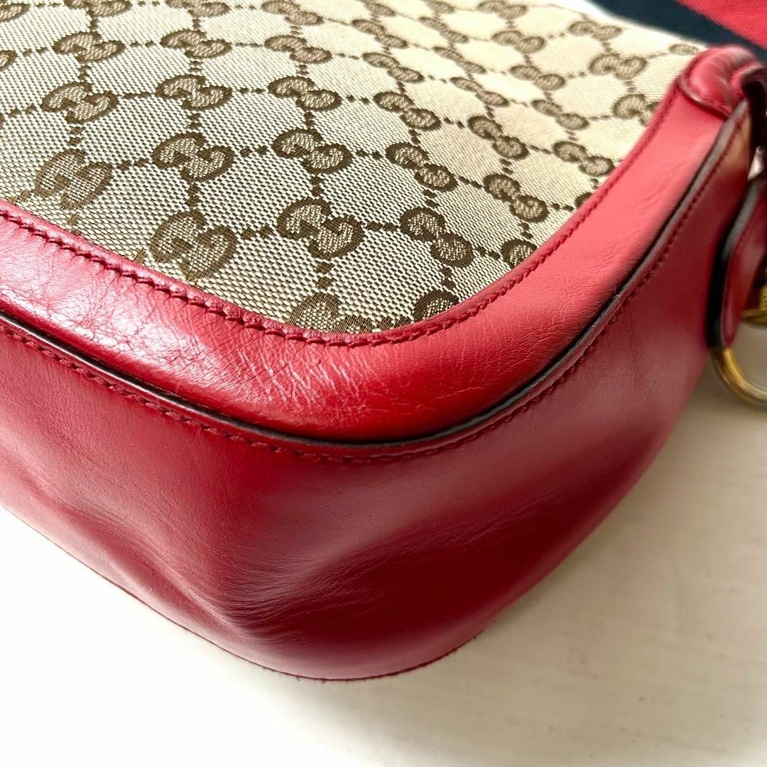 GUCCI - グッチ ホースビット GGキャンバス シェリーライン GUCCI - グッチ ホースビット GGキャンバス シェリーライン