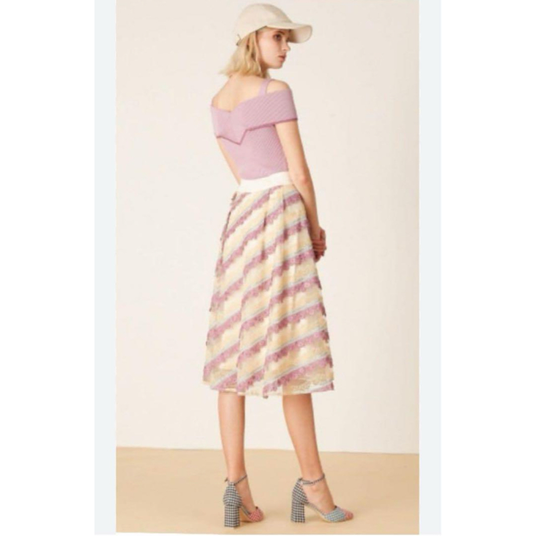 Lily Brown - 【美品】Lily Brown バイアスレース ミディ Lily Brown - 【美品】Lily Brown バイアスレース ミディ