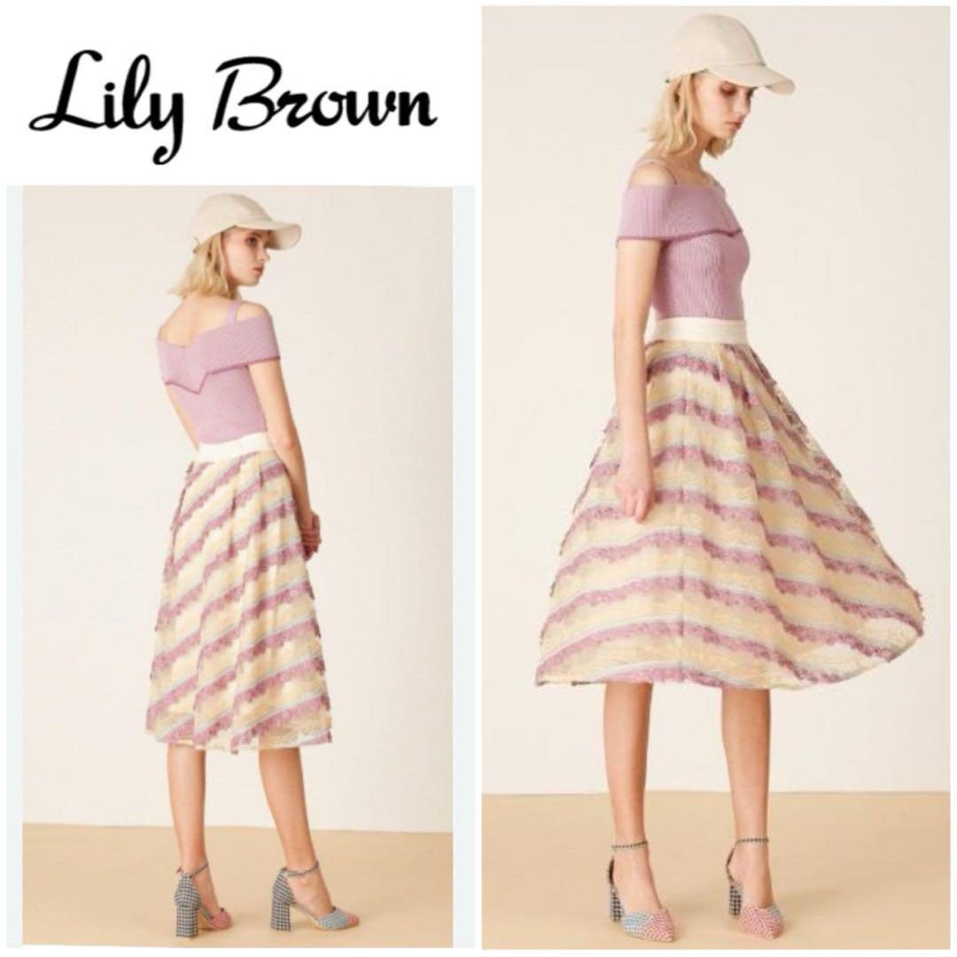 Lily Brown - 【美品】Lily Brown バイアスレース ミディ Lily Brown - 【美品】Lily Brown バイアスレース ミディ
