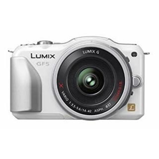 パナソニック ミラーレス一眼カメラ ルミックス GF5 レンズキット 電動ズームレンズ付属 シェルホワイト DMC-GF5X-W tf8su2k(ミラーレス一眼)