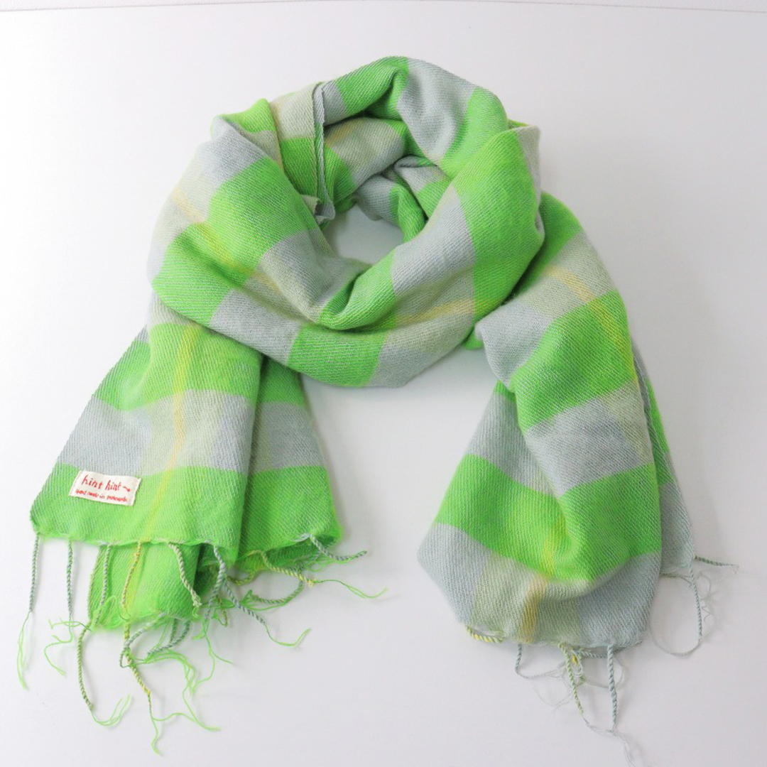美品 ヒントヒント hint hint 大判 タータンチェックストール 美品 ヒントヒント hint hint 大判 タータンチェックストール