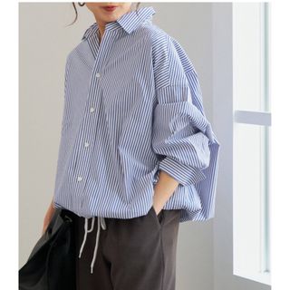 Spick & Span - コットンボイルチェックルーズシャツ ブラックの Spick & Span - コットンボイルチェックルーズシャツ ブラックの