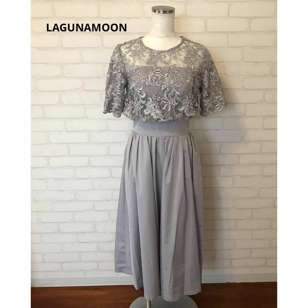 LagunaMoon - LAGUNAMOON LADY オーバーレースギャザードレスの LagunaMoon - LAGUNAMOON LADY オーバーレースギャザードレスの