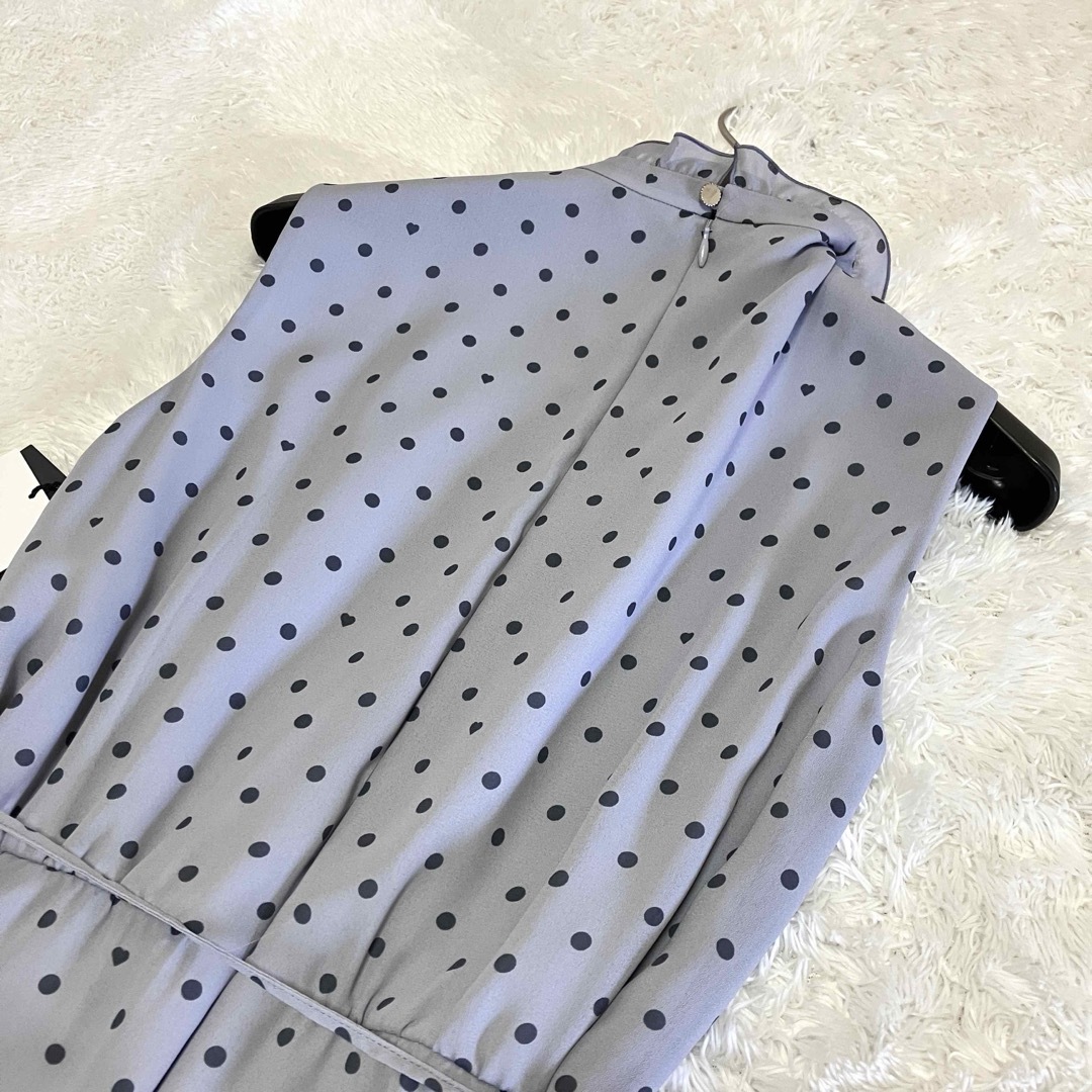 新品 未使用 ANAYI ハートドットプリントラッフルノースリ